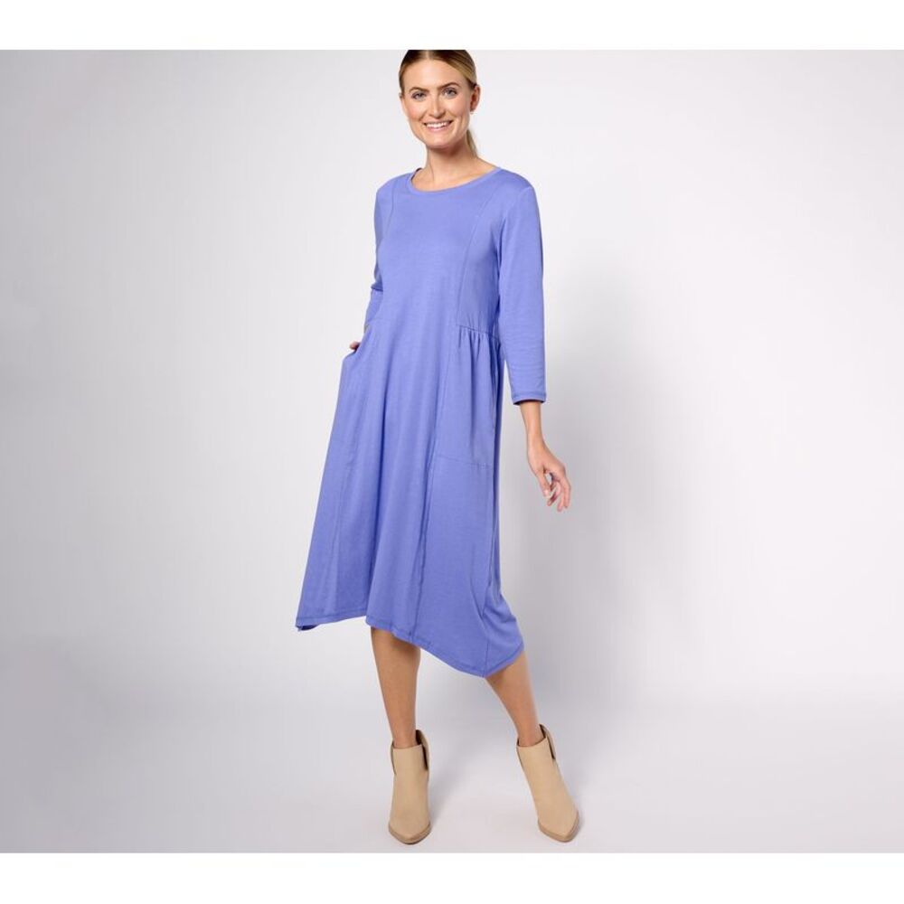 Gymwrap Women's Dress Sz XS Jersey Scoop Neck Blue